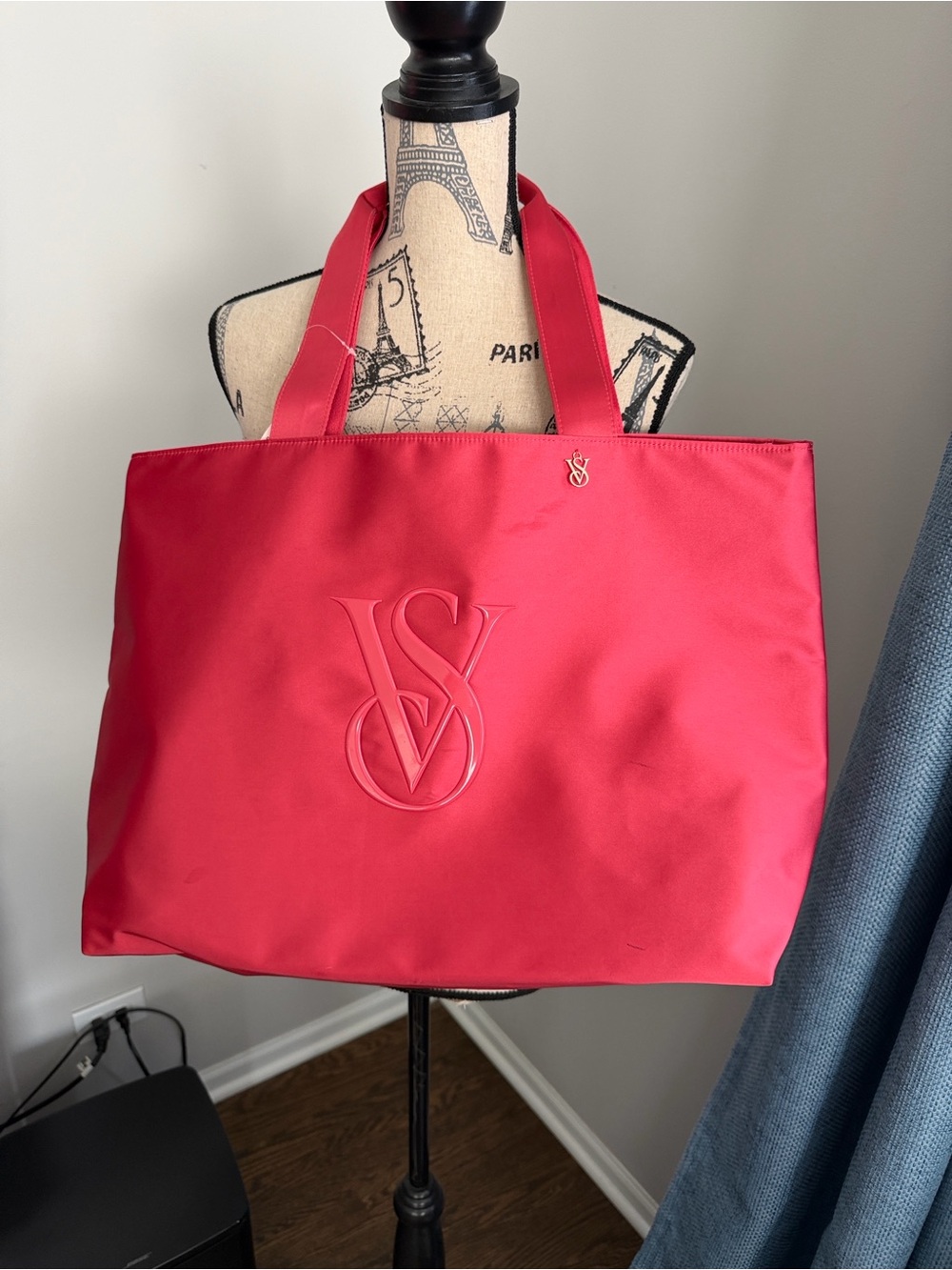 Victoria’s Secret PINK Large Pink Canvas Tote Bag Shoulder Bag NWT